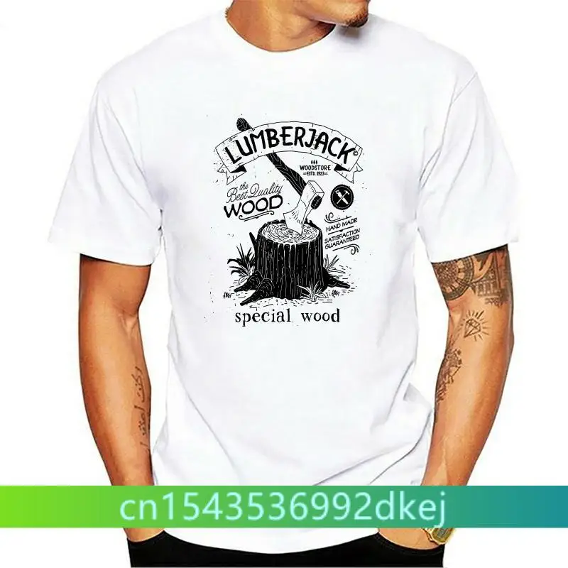 

Футболка Lumberjack, рубашка Lumberjack, Мужская футболка с изображением леса и топора, деревянный рейнджер, работник леса, США, новая мода, мужские бе...