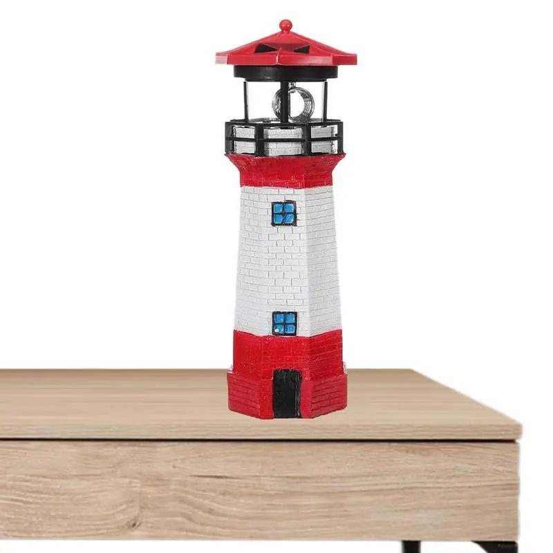 

Solar Rotating Lighthouse LED Waterproof Outdoor Sensor Light Highbrightness LED Lamp Beads Garden Landscape Decoration Lamp