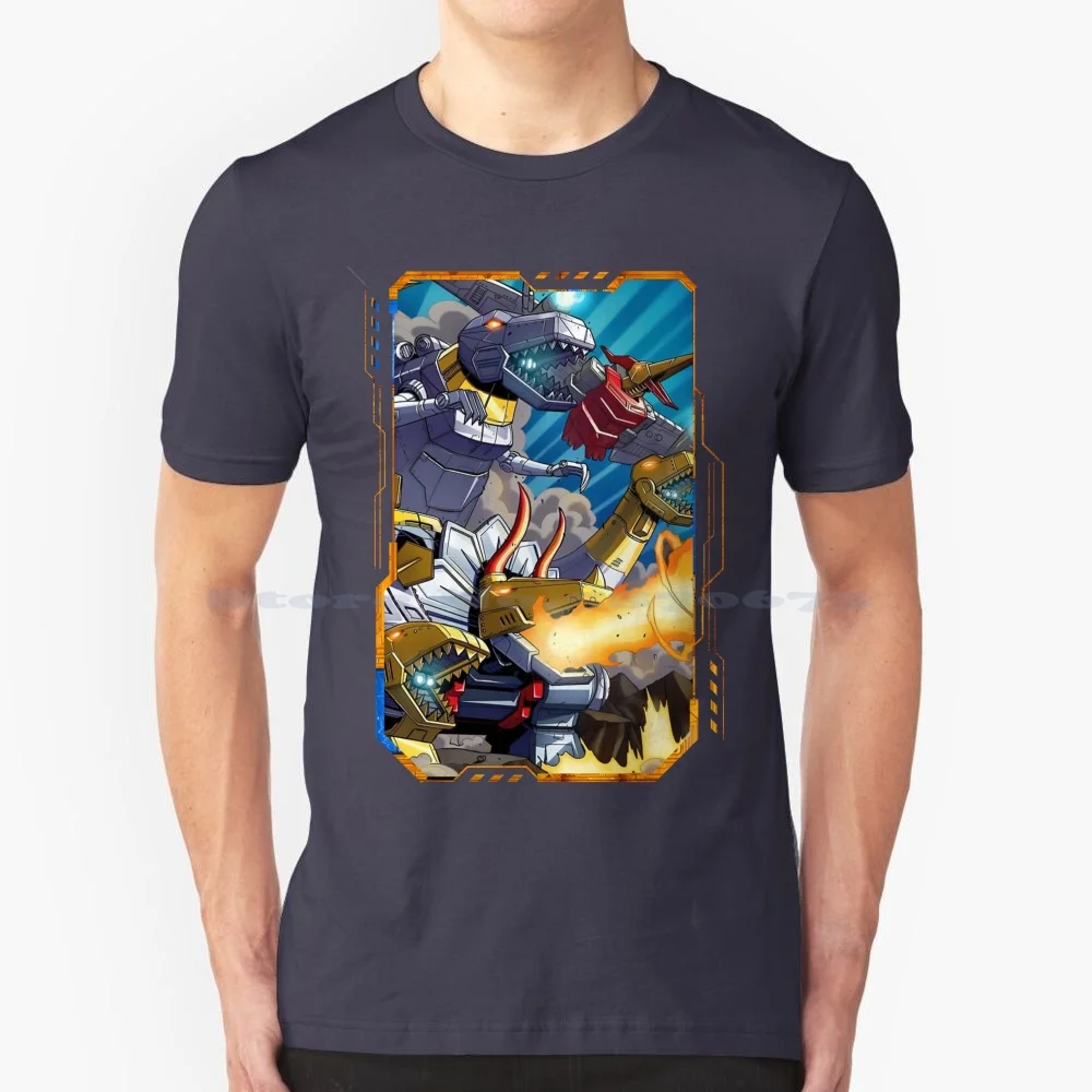Dinobots T Shirt 100% Cotone Tee 80S Retro Heman Silverhawks Bravestarr Thundercats Voltron Gijoe