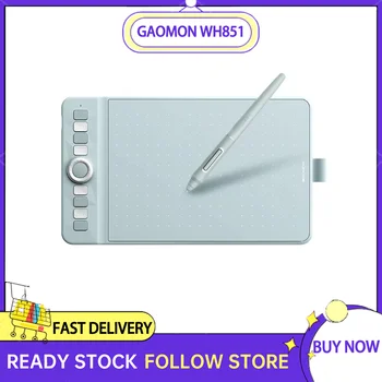 GAOMON WH851 Wireless Drawing Tablet Bluetooth 5.0 Connection 16K Level Pen Pressure 8x5 Inch Drawing Tablet Android Support