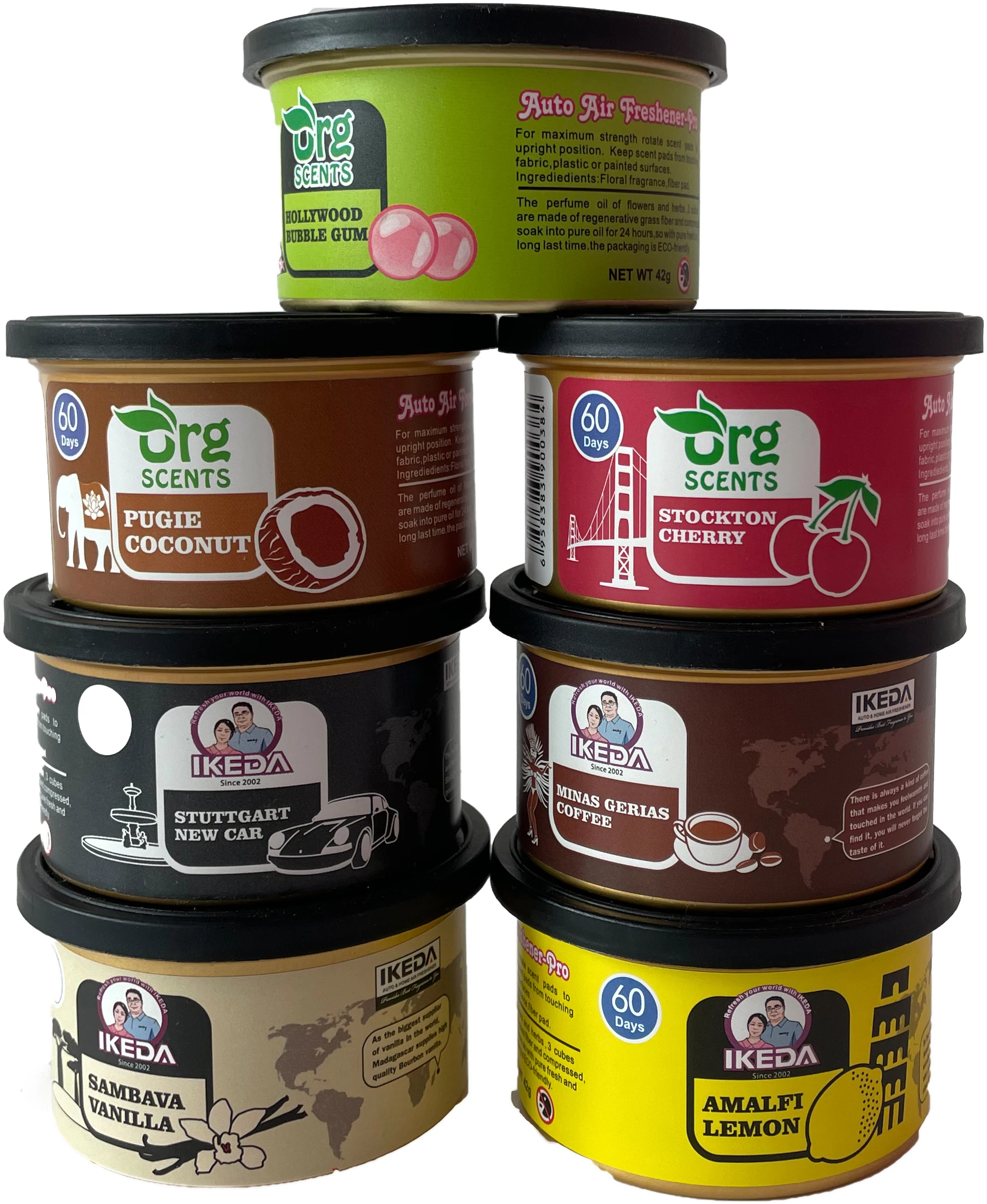 

Car Air Fresheners Lemon Scent Organic Cans Odor Eliminator Essential Long-Lasting Strong Fragrance For Home Closet