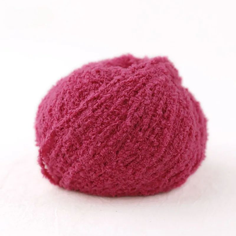 50g 짧은 플러시 실 70m DIY 수제 인형 신발,  담요, 스카프, 크로셰 실, 직조 귀여운 머리핀 뜨개질 실