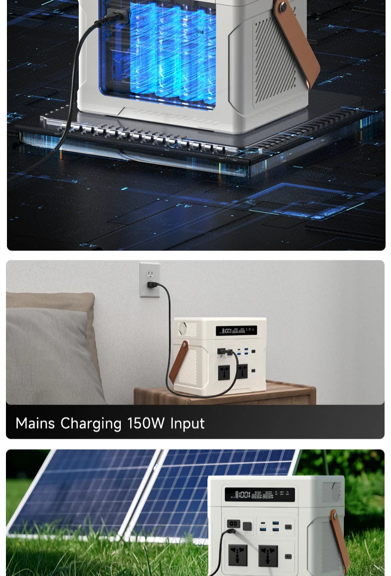 Portable Power Station,902Wh UPS LiFePO4 Battery Backup,1.5H Fully Charged,Extra