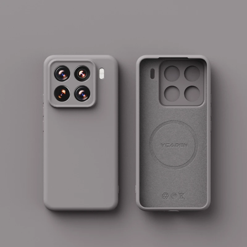 Shockproof Liquid Silicone Magnetic Wireless Charging Case - Solid Color Cover