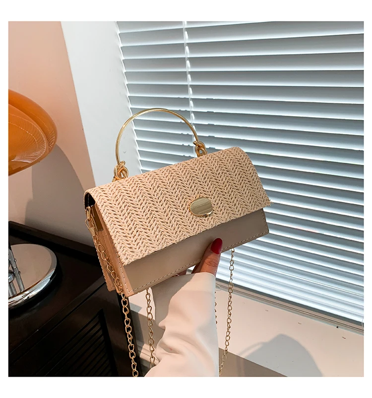 Fashion Pu Hasp Ladies Top-Handle Bags Braid Design 2024 New Brand Shoulder Bags for Women Free Shipping Bolsas Femininas