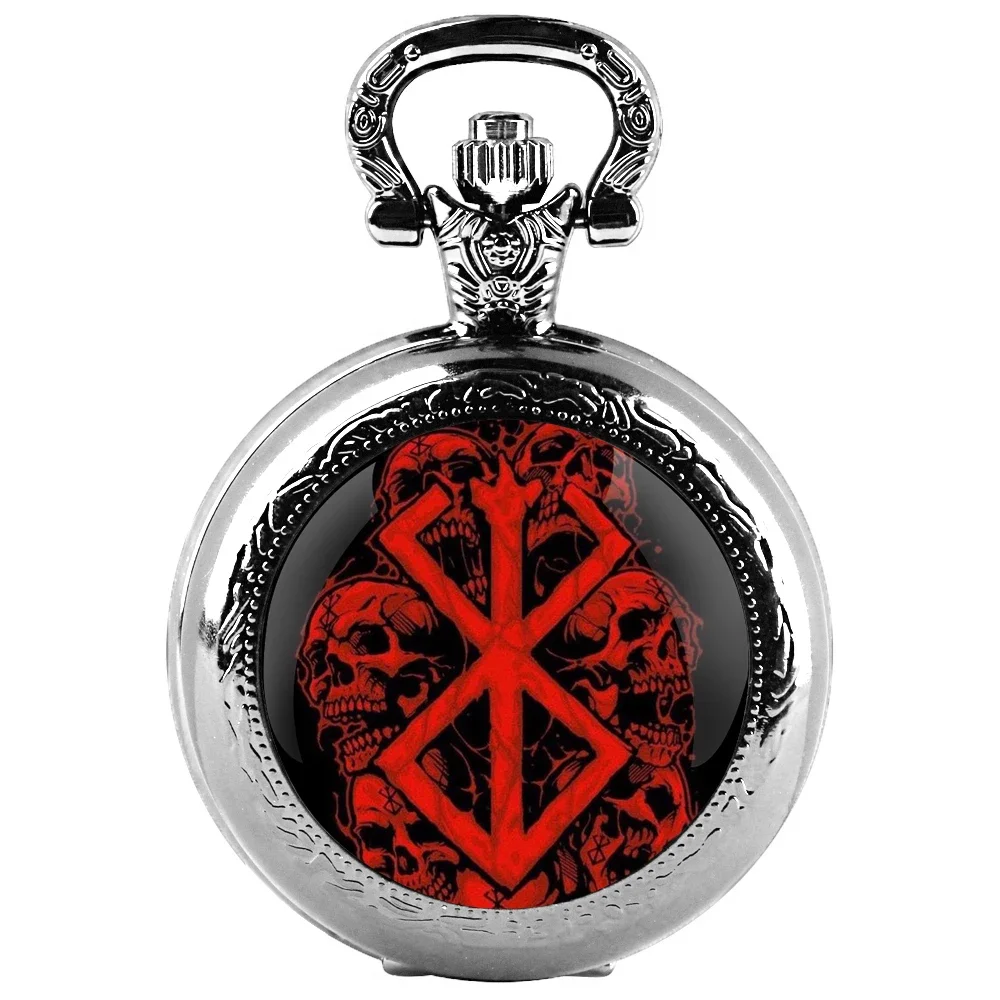 Creative design Glass Dome Quartz Pocket Watch with Chain Necklace Pendant Gift for Male Men Vintage Clock Retro Accessory