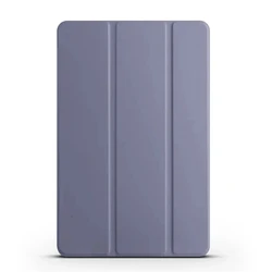 Premium PU Leather Stand Case for Tablets - Soft TPU Back, 11.35 Inch (Lavender)