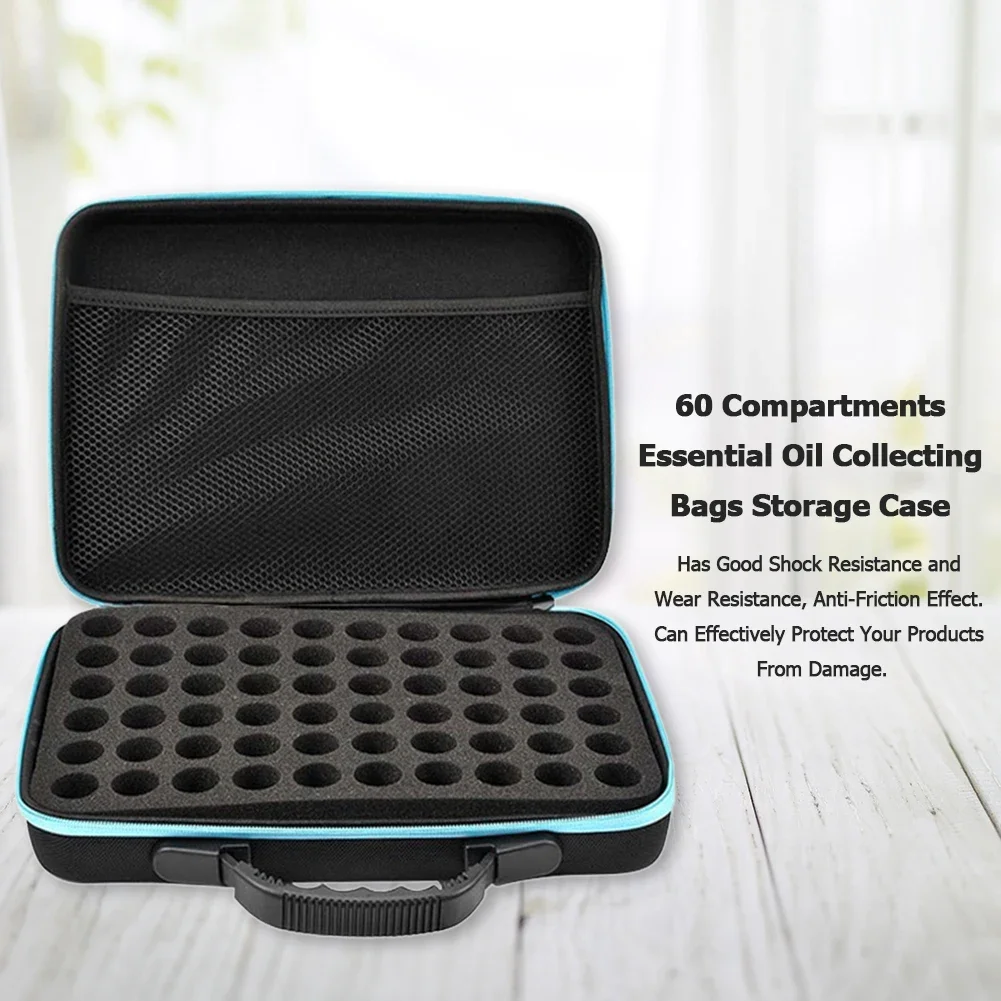 30/60 Slots Essential Oil Case Storage Bag 10ML 15ML Portable Travel Carrying Box Organizer Perfume Nail Polish Carrying Holder