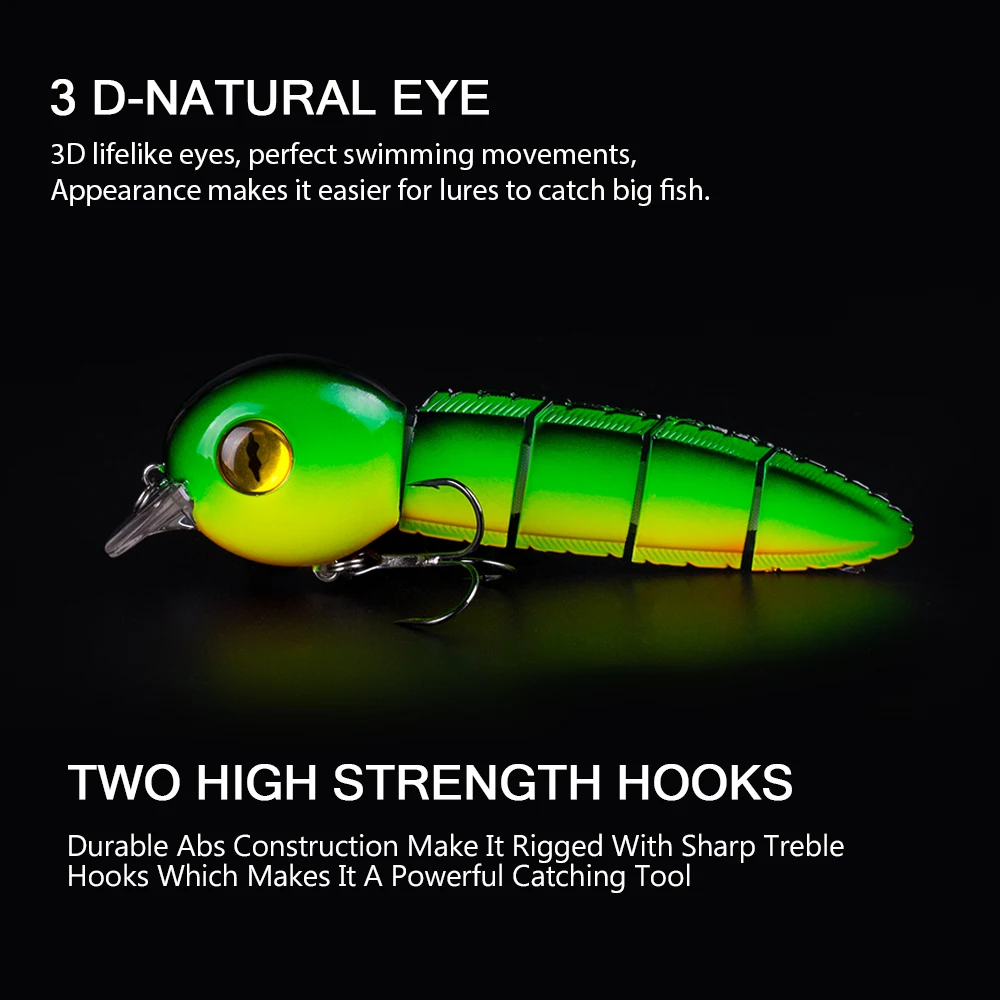 10 Pieces Artificial Fishing Lures Fishing Jigs Tadpole Shape Supplies Portable