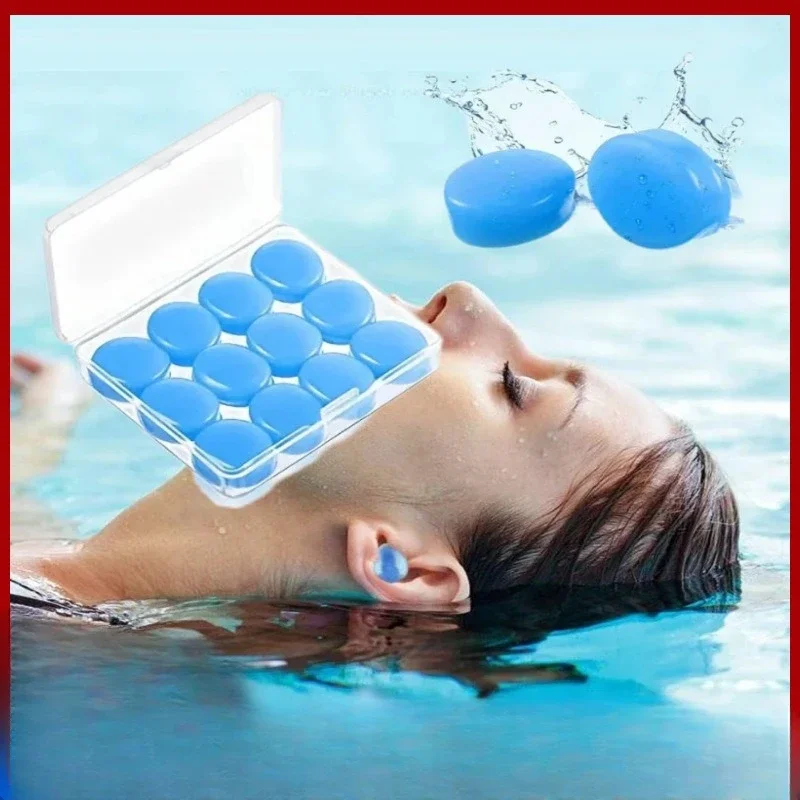 Silicone Ear Plugs 12PCS Noise Reduction Reusable For Sleep
