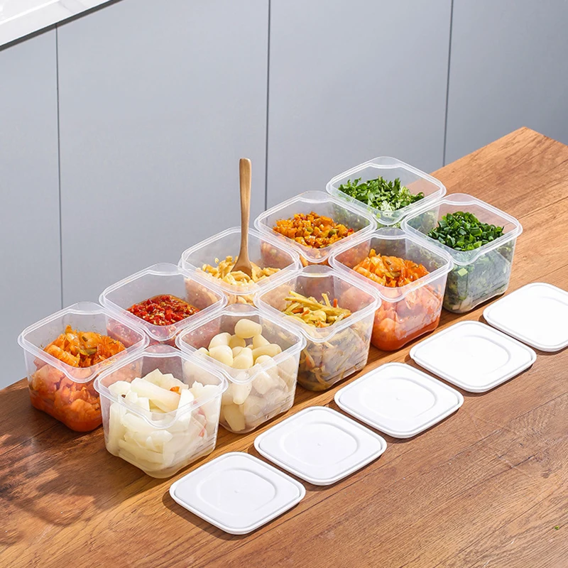 5Pcs Sealed Storage Box Fresh Keep Sealed Food Containers Fridge Organizer Fruit Meat Freezing Sealing Box Kitchen Storage Case 4