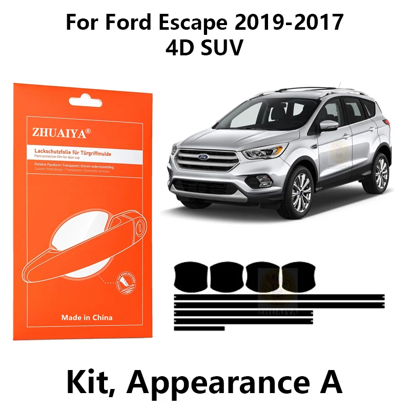 

Защитная пленка ZHUAIYA для красок дверной ручки, защитная пленка из ТПУ для Ford Escape 2019-2002 4D SUV