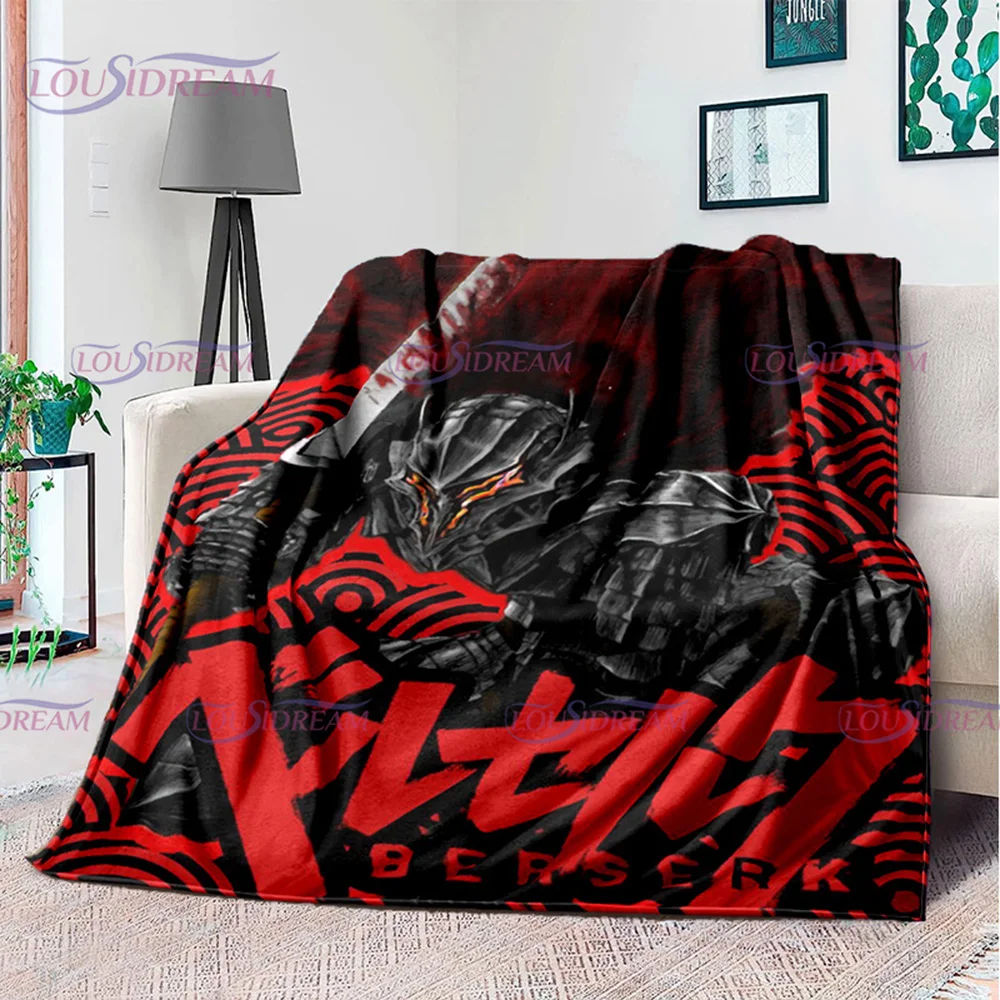 

Calssic Comics Berserk Animation Throw Blanket King Guts Soft Flannel Thin Blankets for Bed Sofa Cover Bedspread Home Decor