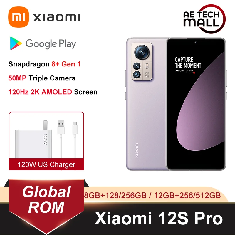 Xiaomi MI 12S Ultra 5G SmartPhone MIUI 14 Snapdragon 8+ Gen 1 IP68 Global  ROM