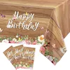 Butterfly Birthday Party Waterproof Tablecloth Spring Summer Outdoor Butterfly Party Table Decor Girl Happy Birthday Party Decor 6