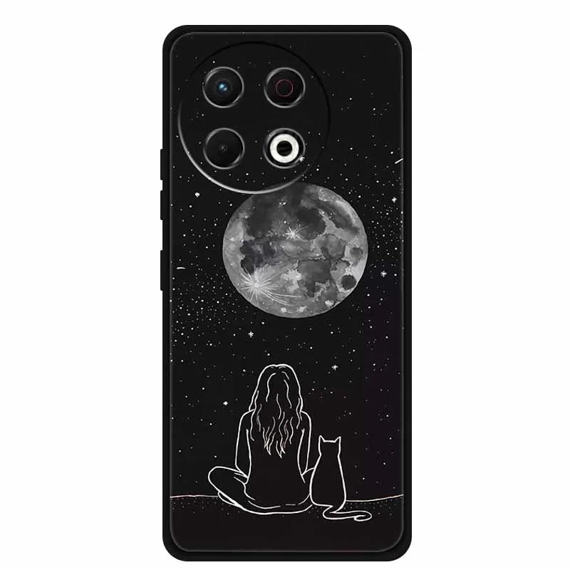 Black Silicone Soft Phone Case - Protective Back Cover