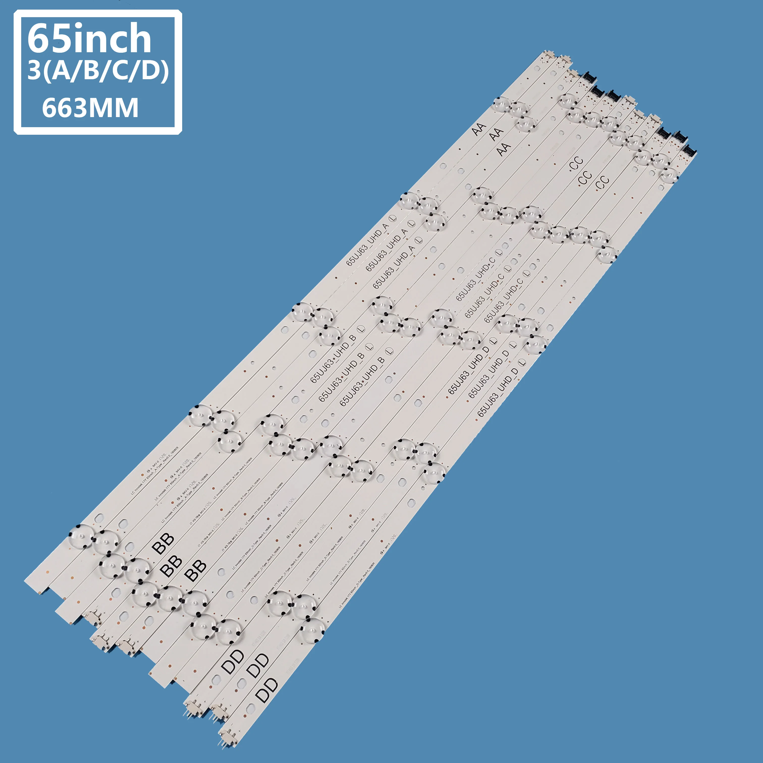 12 PCS/set LED backlight strip for LG 65UJ6300 65UJ630V 65UJ634V 12 PCS/set LED backlight strip for LG 65UJ6300 65UJ630V 65UJ634V