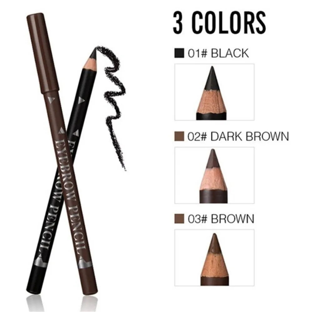 12 pz/set matita per sopracciglia impermeabile precision Brow Definer penna per sopracciglia marrone bionda nera trucco a lunga durata 3 colori cosmetici