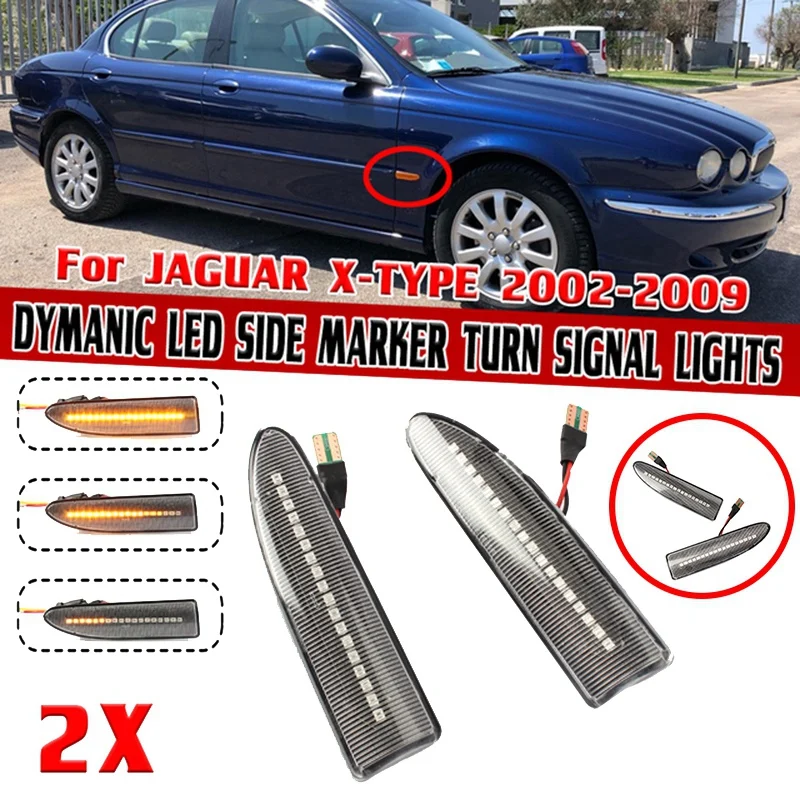 

Car LED Dynamic Side Marker Light Turn Signal Light For JAGUAR X-TYPE 2002-2009 2003 2004 2005