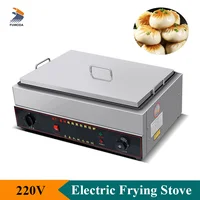 Electric Food Frying Machine 220V Kitchen Dumplings Buns Fryer Baker Frying Stove Stainless Steel Commercial or Household 1