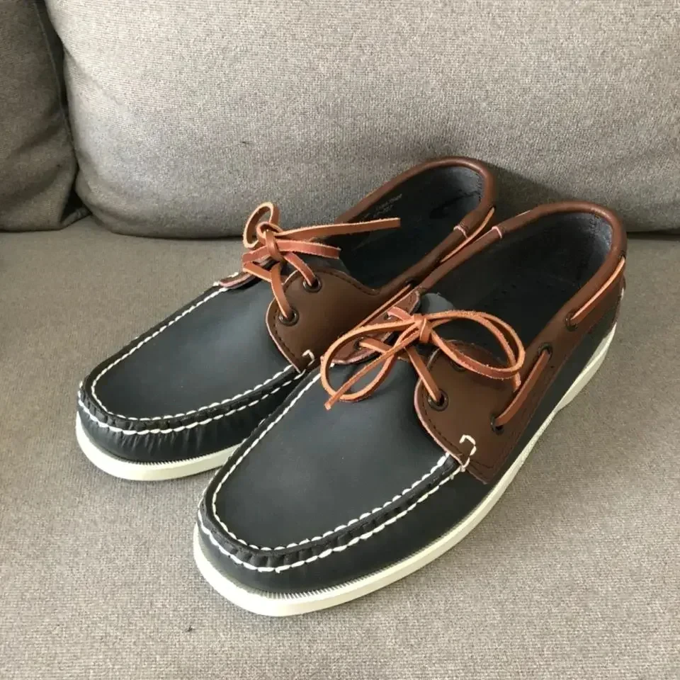 Handmade Genuine Leather leather shoes men loafers Classic Docksides Boat Shoes Mocassins Mens Casual Loafer Board