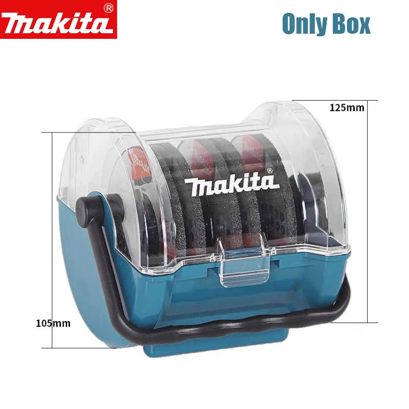 Makita Portable Tool Box For Grinding Blade Cutting Disc Storage Plastic Case Protective Blades Angle Grinde Saw Blade Boxes leather tool bag