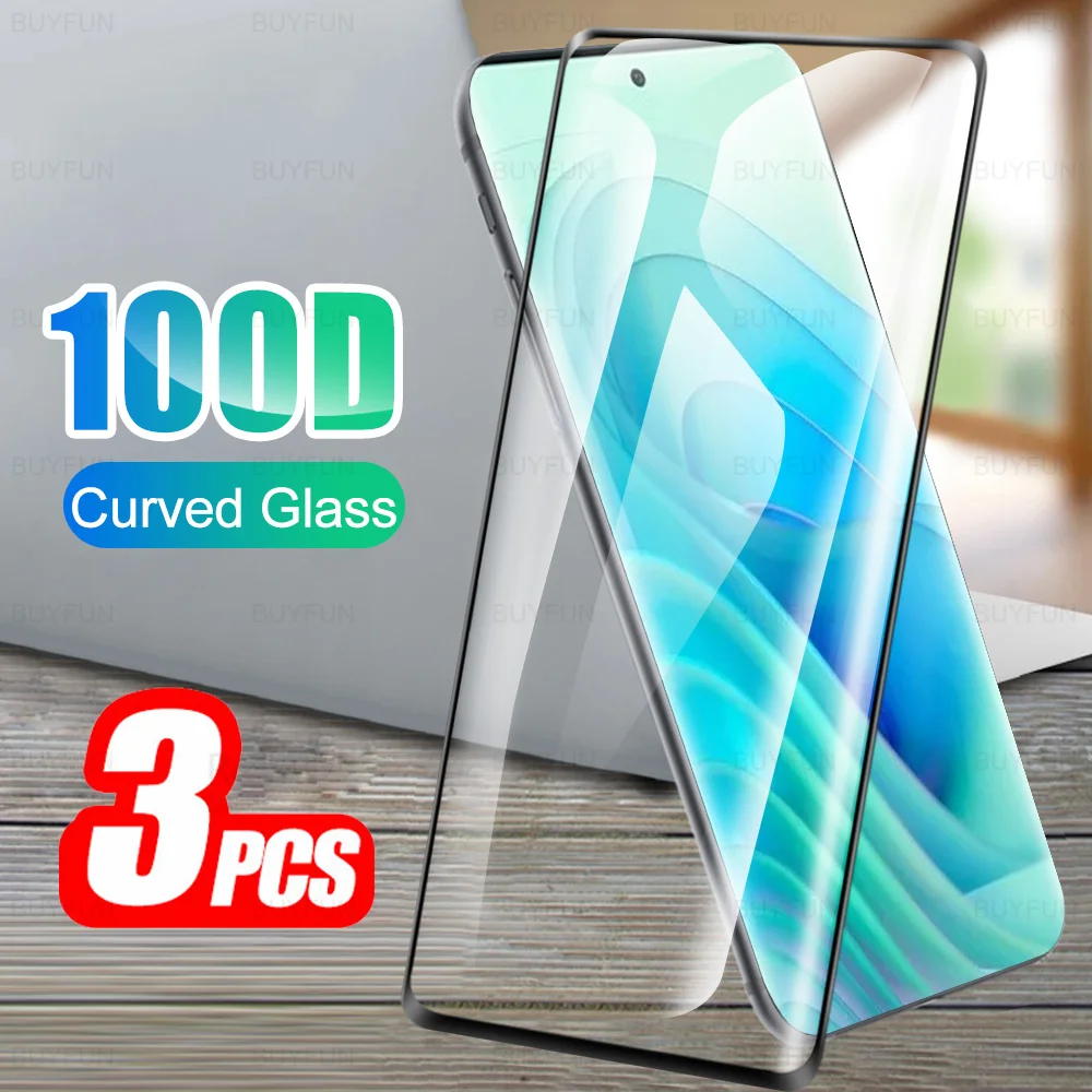 

3Pcs Curved Glass Screen Protector For itel S23+ 4G 9D Tempered Glass itelS23 S 23 Plus S23Plus ItelS23Plus 2023 S681LN 6.78inch