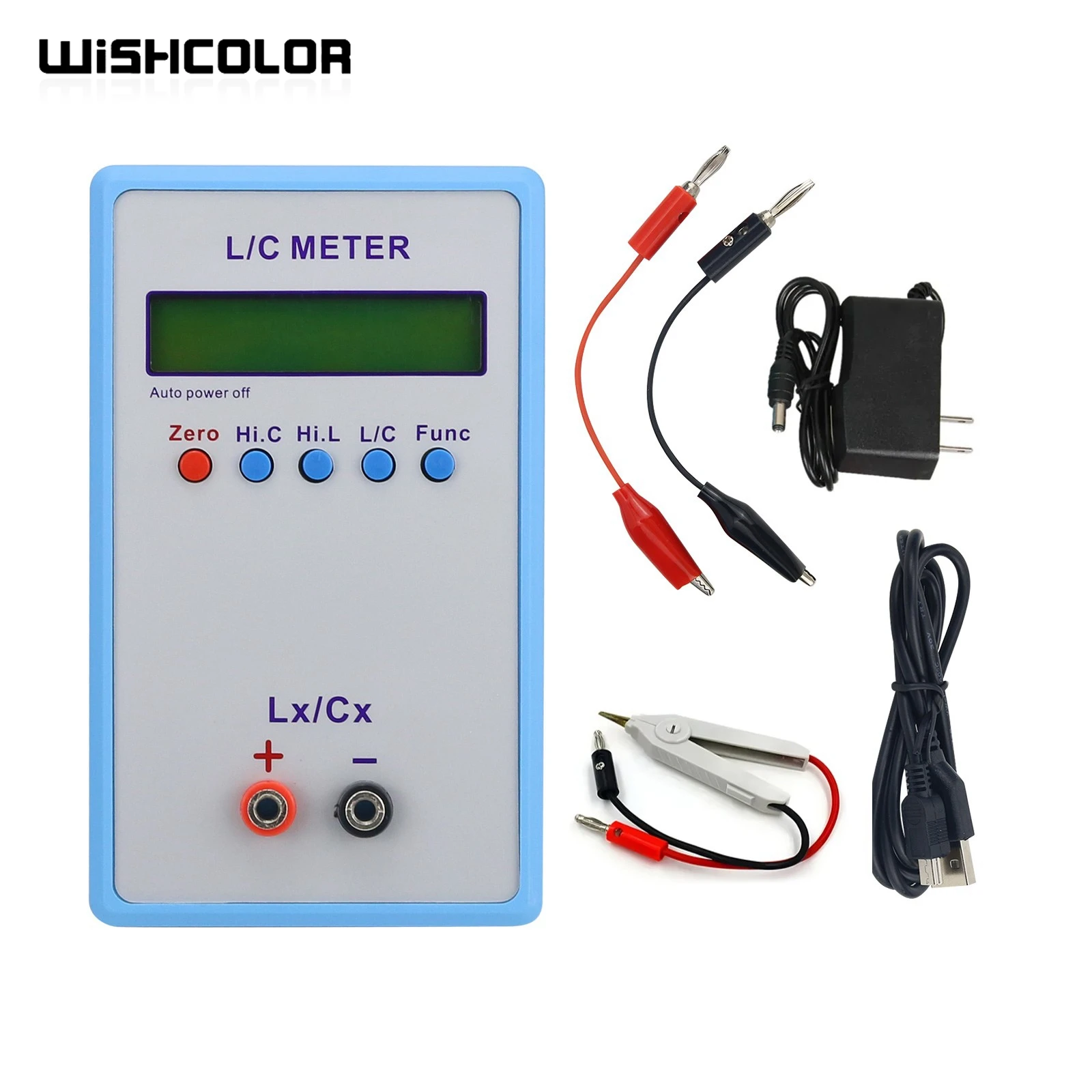 

Wishcolor LC200A LC-200A High-Precision LC Meter Handheld Inductance Capacitance Meter