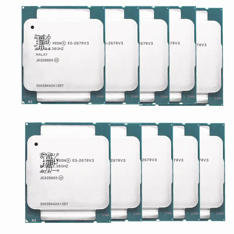 

10PCS Xeon CPU E5-2670V3 SR1XS X99 2.30GHZ 30M 12-CORES E5 2670 E5-2670 V3 LGA2011-3 processor E5 2670V3 CPU Processor