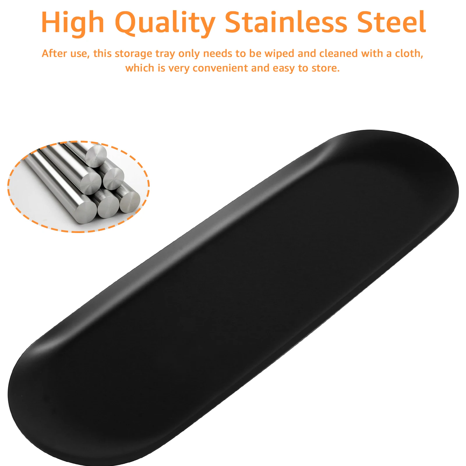 Stainless Steel Decorative Tray Extra Large Oval Jewelry Tray Dish Elegant Stainless Steel Serving Platter Reusable Decorative