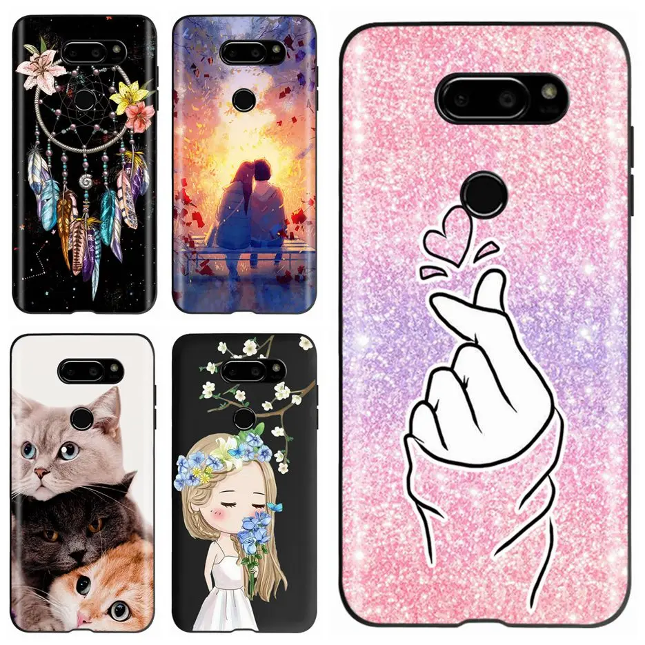 Per Lg V30 Case H930 H931 H932 H933 Cute Painted Cover Soft Tpu Bumper Phone Case Per Lg V30 V 30 Lgv30 Cover Posteriore 6.0 ''Fundas