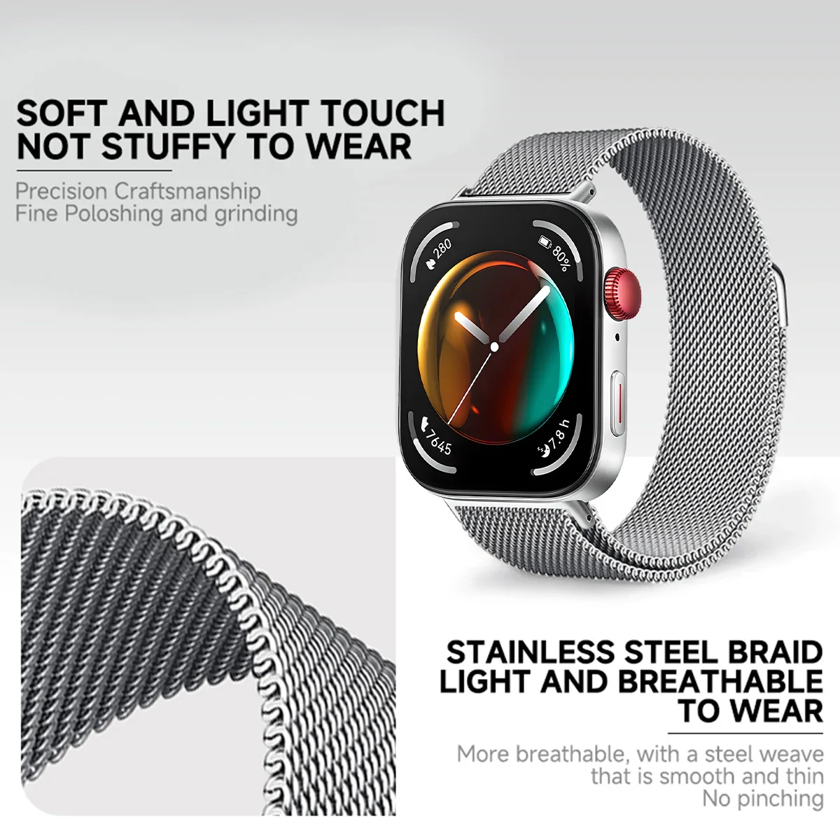 حزام حلقة ميلانو لساعة Huawei Watch FIT 3 2 حزام م...