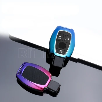 Lega Car Key Case Cover Protection Shell Cover accessori per Benz E C Class W204 W212 W176 GLC CLA GLA Car Styling - Lega Car Key Case Cover Protection Shell Cover accessori per Benz E C Class W204