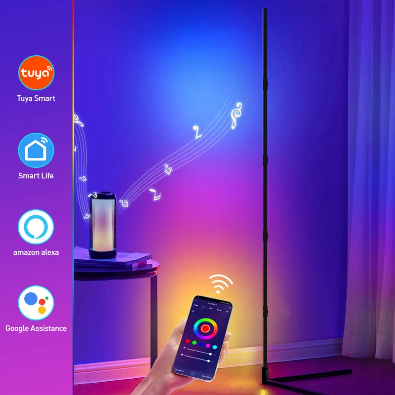 รูปสินค้า โคมไฟตั้งพื้น RGB ปรับสีได้ สร้างบรรยากาศบ้าน