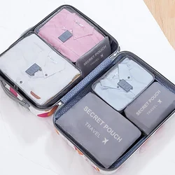 6-Piece Travel Storage & Packing Organizer Set (Grey 6pcs)