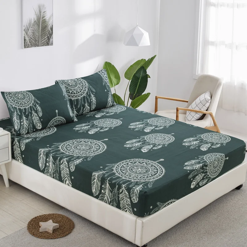 GOLAL Set di lenzuola in raso per letto queen size, lussuose lenzuola morbide e setose, senza pieghe, con 1 lenzuolo con angoli con tasca profonda, 1 lenzuolo piatto, 2 federe