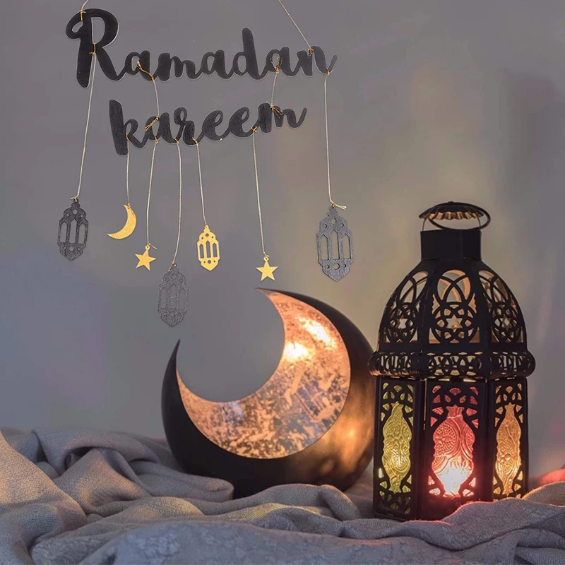 Eid Mubarak Ramadán madera Decoración de pared de la Luna estrella  artesanales colgantes suministros parte - China Colgante colgante y la  promoción regalo precio