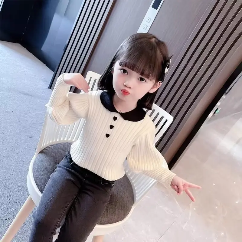 

Autumn Baby Girls Knit Tees Shirt Clothing Baby Girls Spring Long Sleeve Coat Children Kids Tops 2022