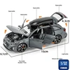 1/32 Audi RS6 Miniature Diecast Toy Car Model Sound & Light Doors Openable Educational Collection Gift for Children Boy Kid 2