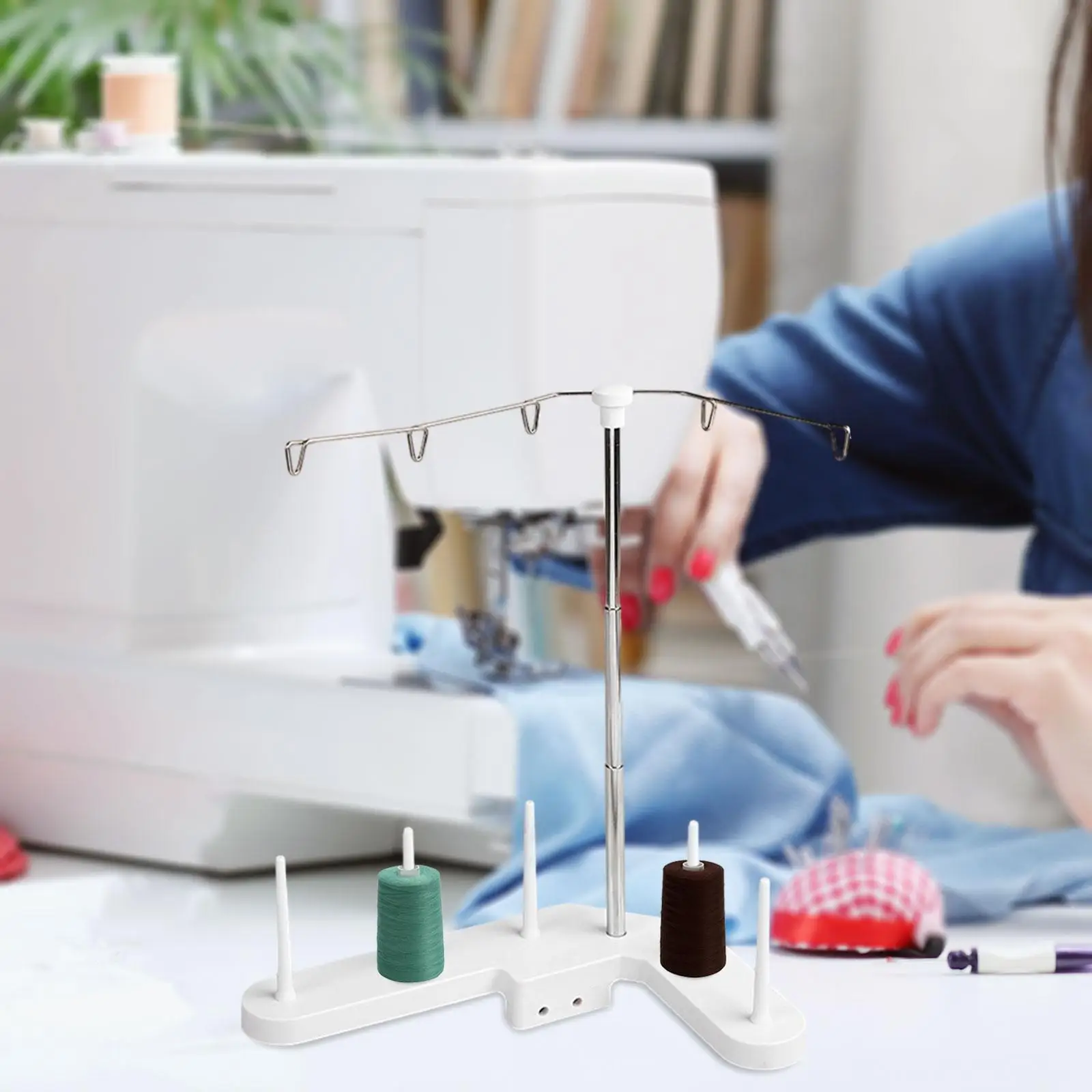 Thread Holder Thread Rack Stable 5 Cones Multipurpose Professional Home for Embroidery Industrial Sewing Machine Supplies