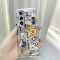 Advanced Circuit Board Transparent Protective Phone Case for Galaxy Z Fold 8 (Style 1)