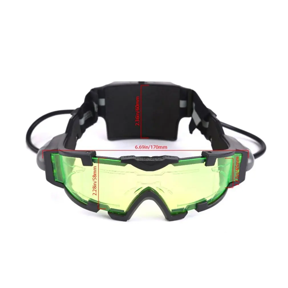 Adjustable LED Night Vision Glass Goggles Motorcycle Motorbike Racing Hunting Glasses Eyewear With Flip-out Light Windproof night vision sunglasses safety goggles