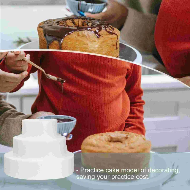 Cake Hab Habkimájs Kerek Hamis Penészek Polisztirol Szett Gyakorlati Kerekek Díszítik Az Esküvői Modell Sütés Formák Pans Penész - Image 6
