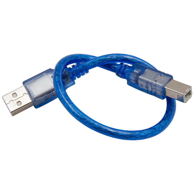Premium High-Speed USB 2.0 Printer Cable with Filter & Dual Shielding - Transparent