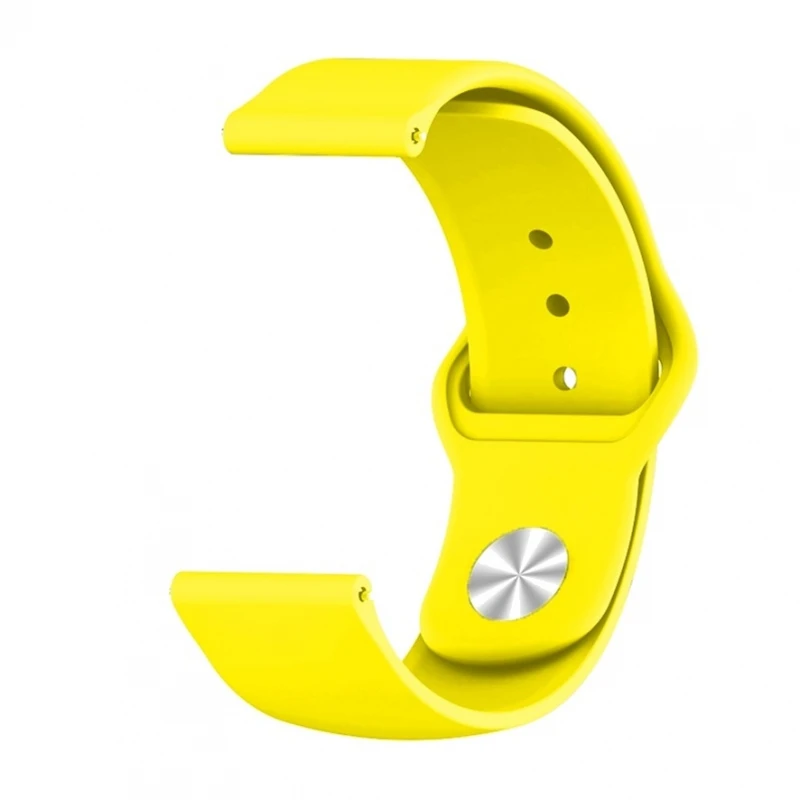 Cinturino Compatibile Con Samsung Xiaomi Garmin Huawei 22Mm Pulsante Giallo # Huawei: Watch Gt 3 46Mm, Watch Gt Runner, Watch 3, Watch 3 Pro, Watch Gt