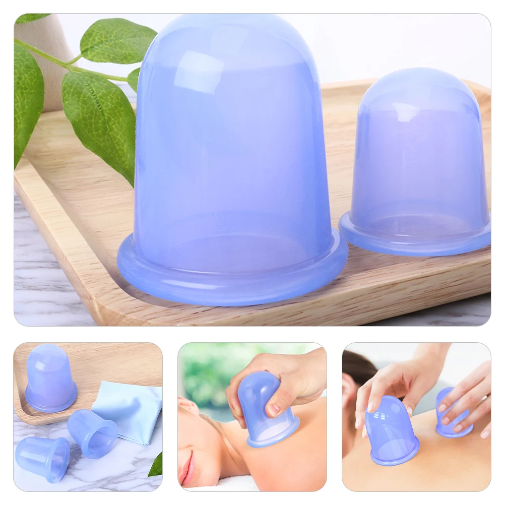 Vacuum cupping sets massage tool 4Pcs silicone massage cup