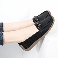 2024 New Spring /summer Women Flats Genuine Leather Moccasins Woman Casual Shoes Slip-on Loafers Female Boat Big Size Shoes - Image 3