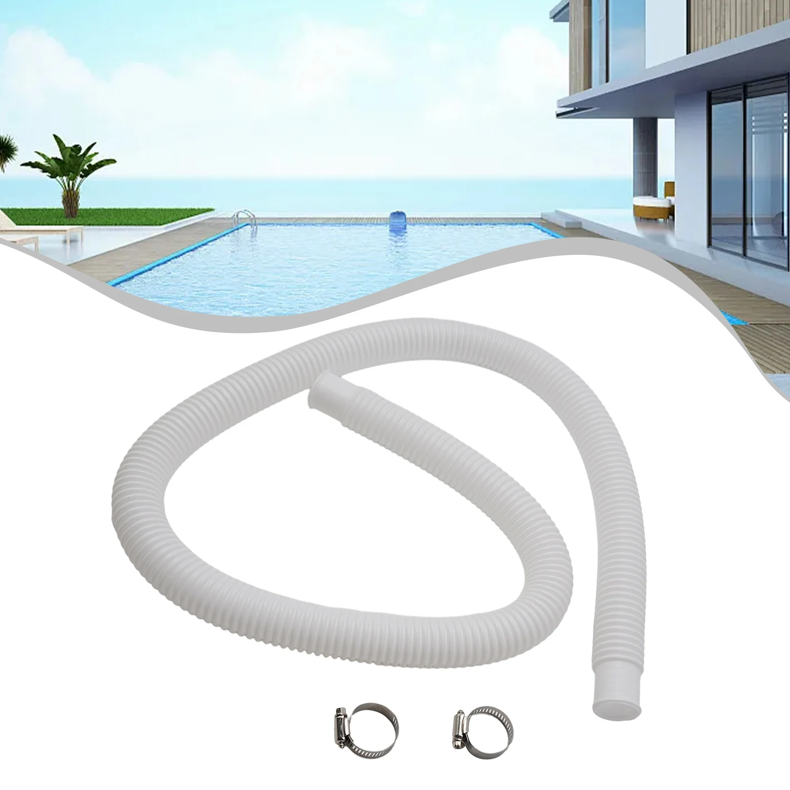 Intex Accessory Hose 32mm Swimming Pool Pipe 1.5m Pump/Filter/Heater Plastic Flexible Hose 607 637 Intex Filter Pump