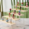 1-5 Tier Wood Acrylic Display Stand Cosmetic Organizer Display Riser Rack for Cupcake Perfume Doll Figure Shelf Home Storage 4