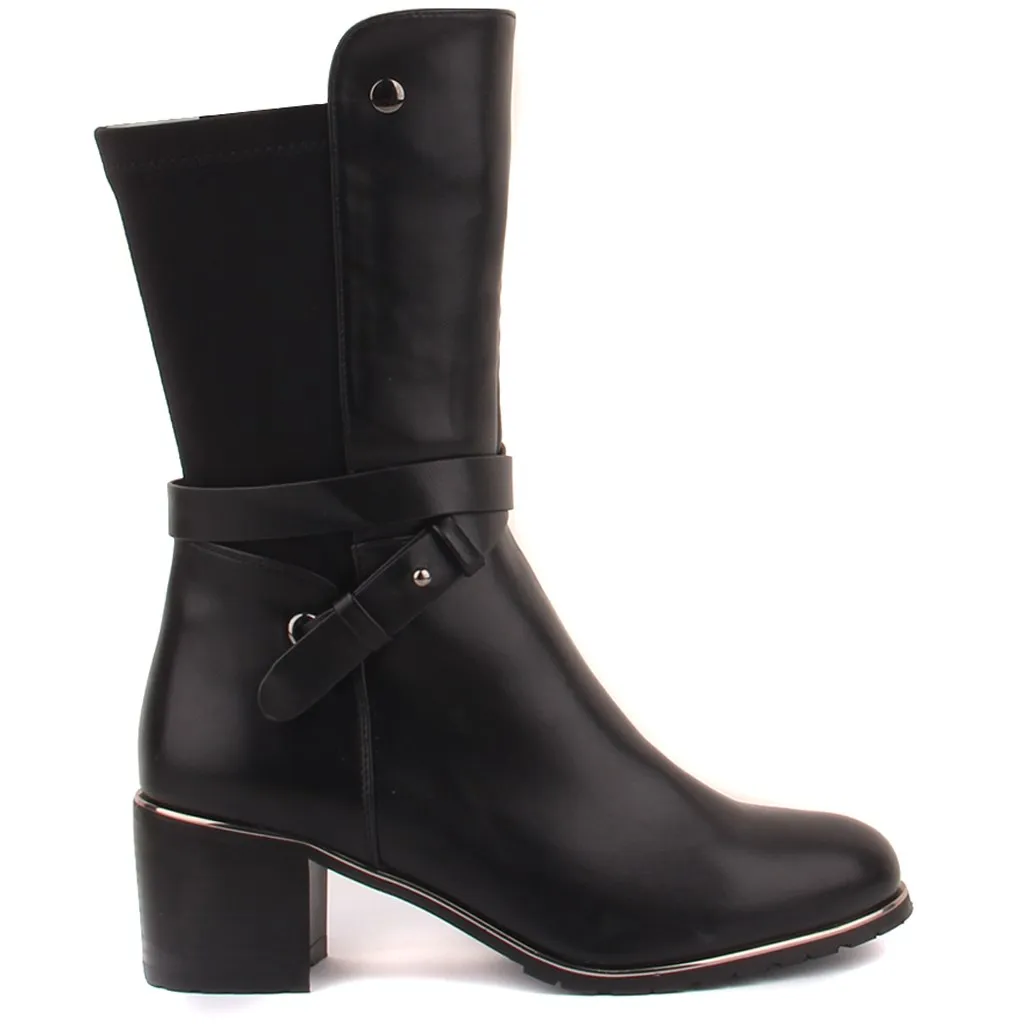 

Guja-Black Color Zippered Women Boots